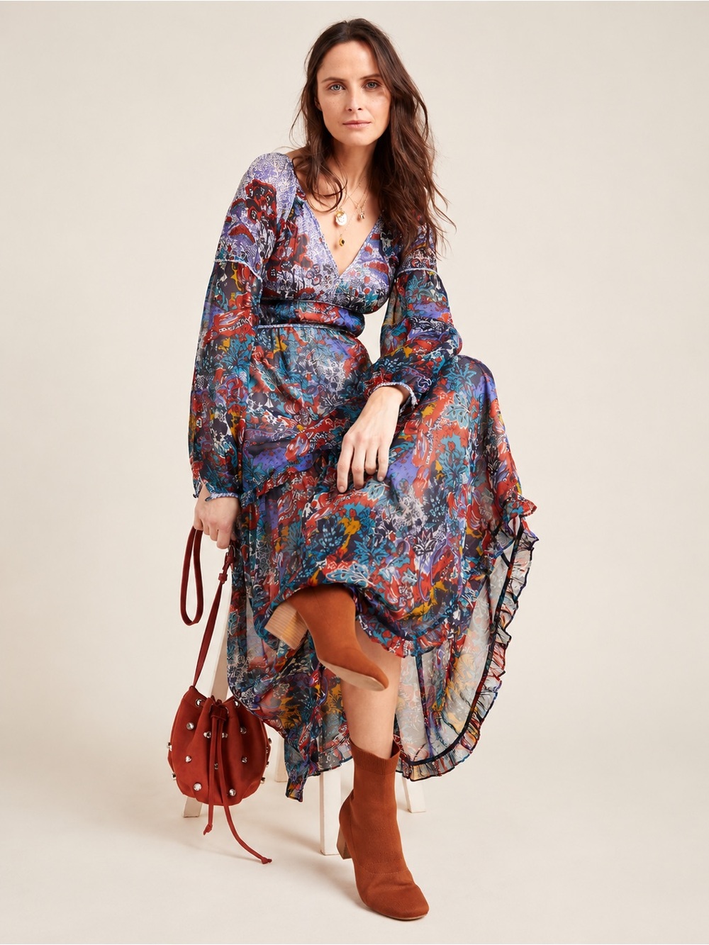 Anthropologie Maeve | Rare Romantic CottageCore Annabella Maxi Dress ~ US 2